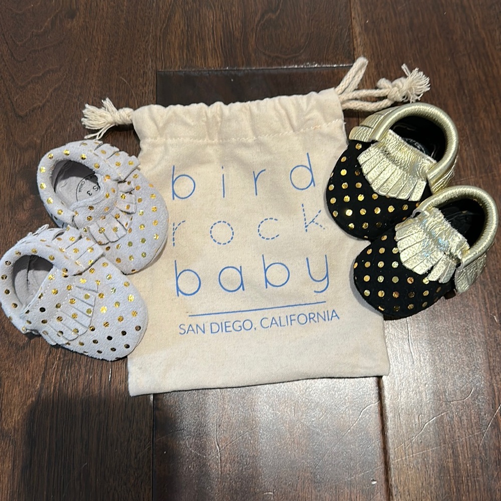 Bird rock baby booties moccasins